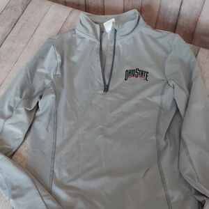 Ohio State Gray Quarter-Zip Pullover